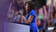 First lady Michelle Obama addresses delegates on day