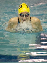 Victor's Mia Baggett swims the final of the 100-yard