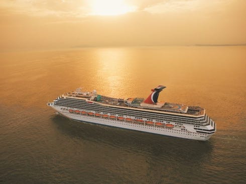 Carnival Liberty, built by Carnival Cruise Lines in 2005, weighs in at 110,000 GT  and holds 2,974 people at double occupancy.