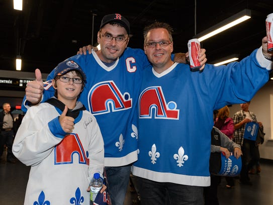 Fans of the former NHL team the Quebec Nordiques at