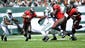 Tampa Bay Buccaneers running back Doug Martin (22) rushes the ball against the New York Jets during the first half at MetLife Stadium.