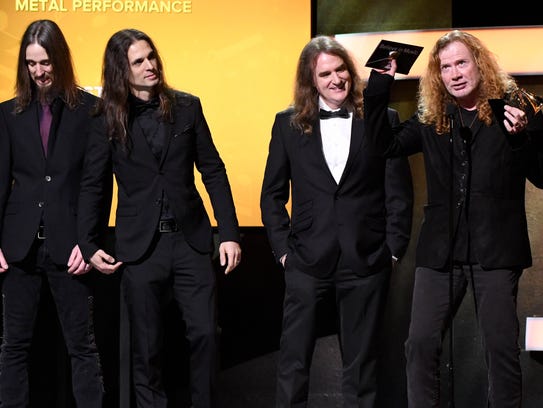 Megadeth accepts best metal performance during the