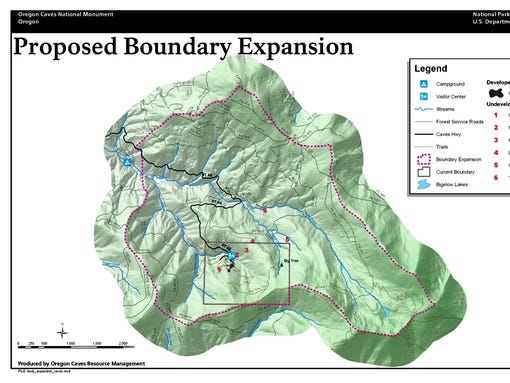 Oregon Caves map