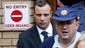 Oscar Pistorius leaves court on the third day of his murder trial on March 5 in Pretoria, South Africa.