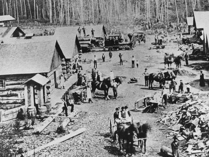 The heyday of Michigan's lumber industry