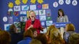 Clinton speaks during a forum on early childhood education
