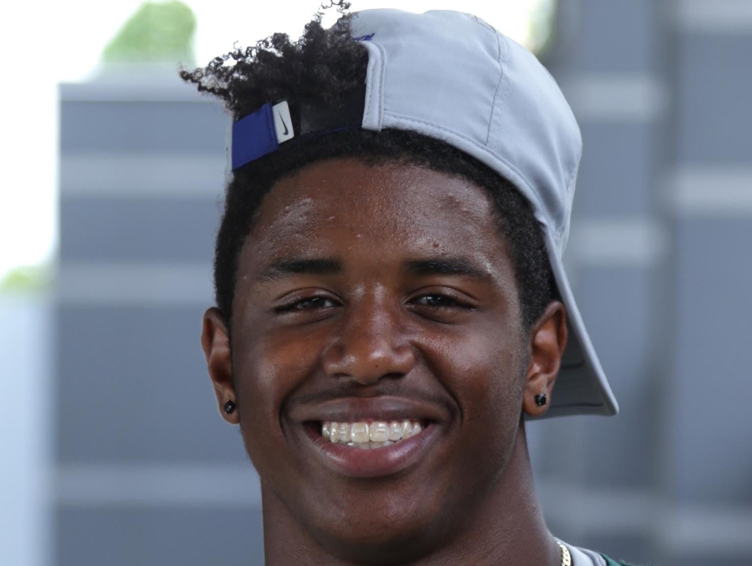 Detroit Cass Tech receiver Donovan Peoples-Jones poses for a photo during practice Wednesday Aug.17, 2016 at Cass Tech High School in Detroit.