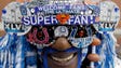 Football fan Michael Hopson is dressed as "Super Fan"