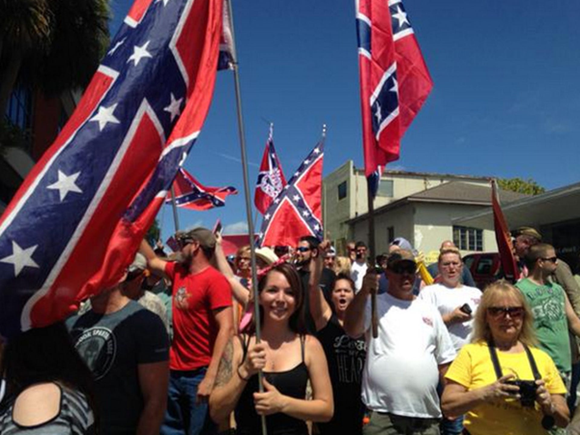 Strong words and powerful images in front of the Brooksville