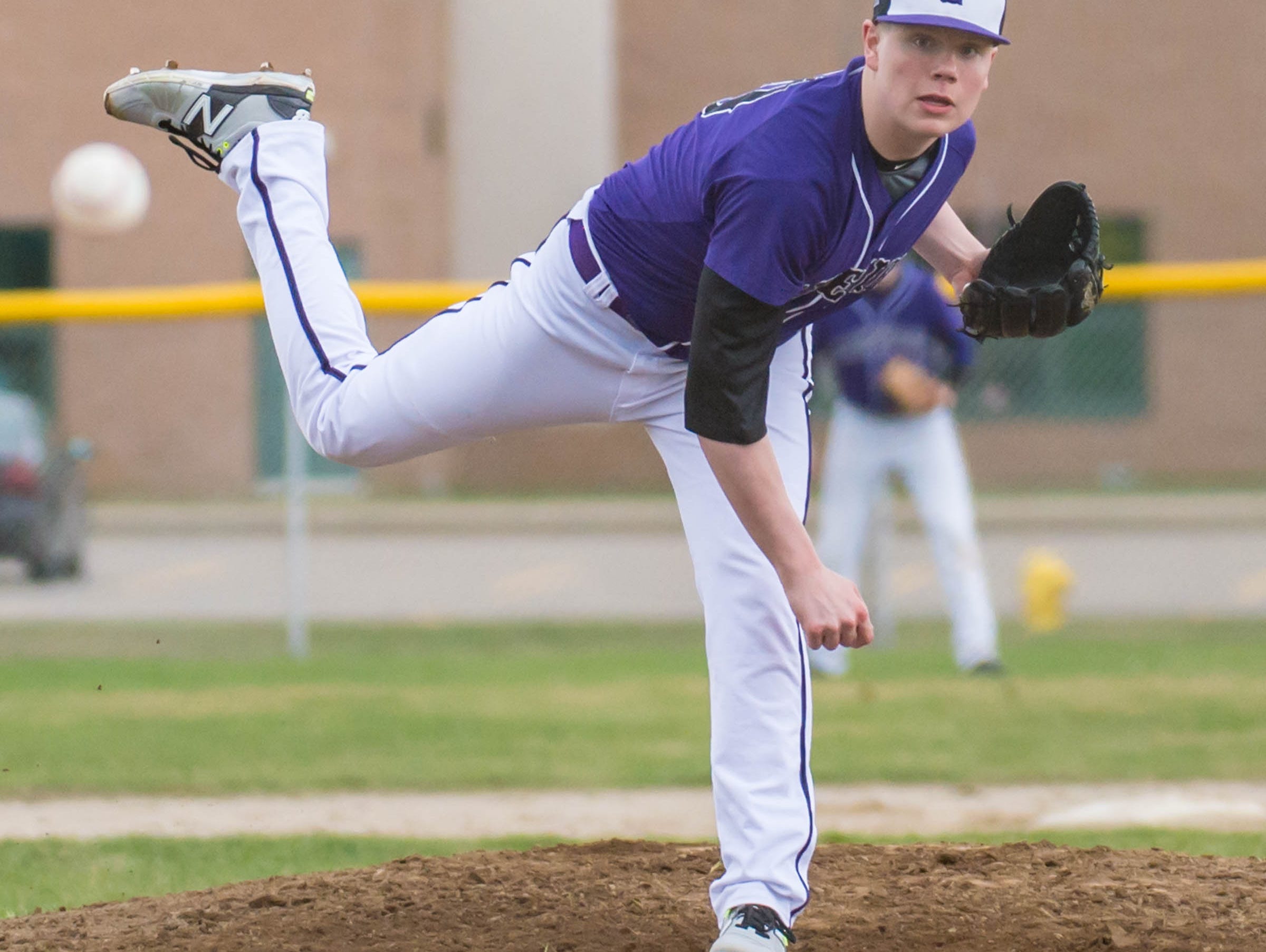 Lakeview's Taylor Perrett pitches against Pennfield during a recent game.