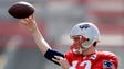 New England Patriots quarterback Tom Brady participates
