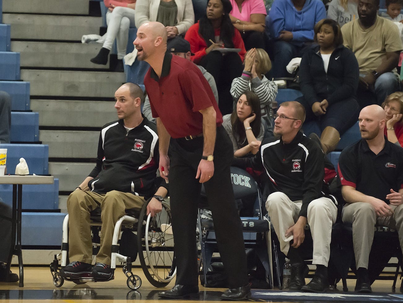 Marshall coach Nicholas Dent.