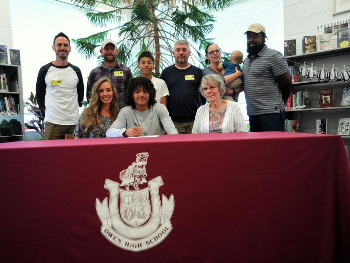 Owen senior Ty Lenk has signed to play college soccer for New Rochelle (N.Y.).