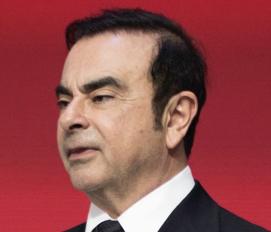 Carlos Ghosn, CEO of Renault-Nissan speaks to the media, Monday, at the Beijing Auto Show