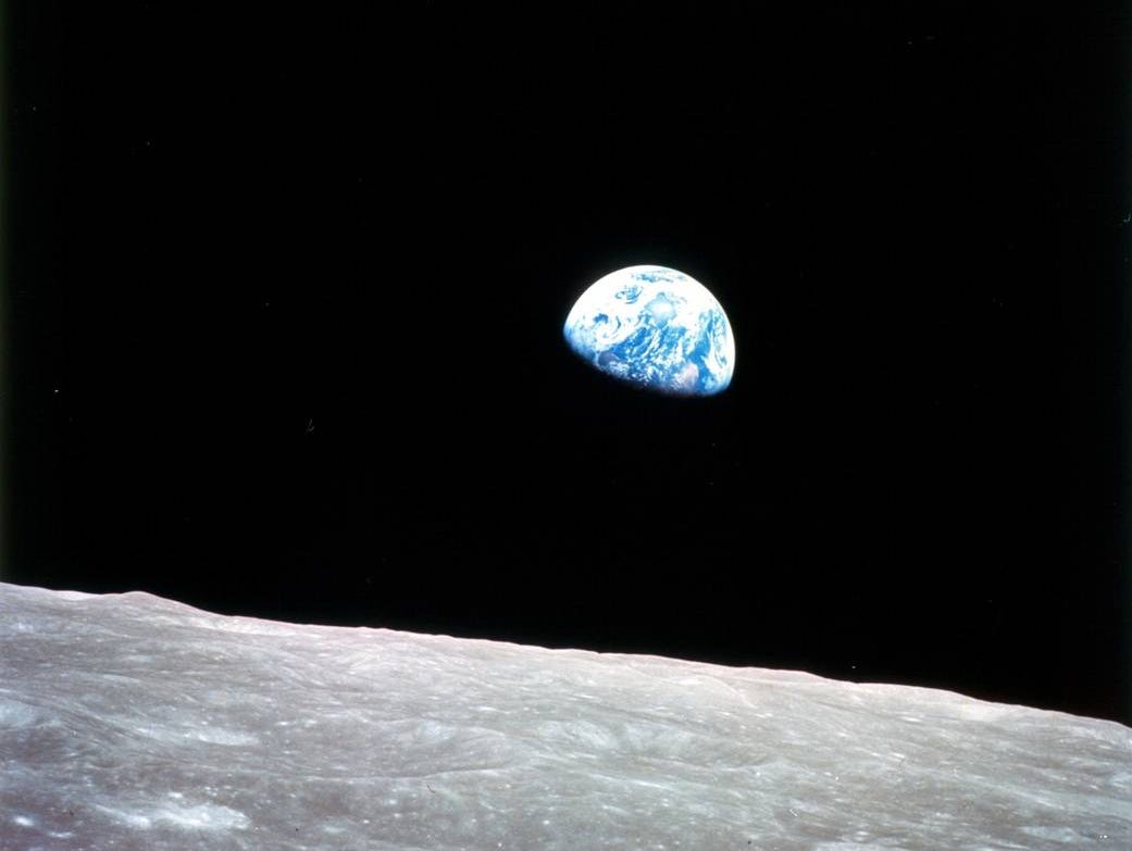 December 21, 1968: This famous photo, taken by the crew of Apollo 8, shows the Earthrise. The crew of Apollo 8 were the first humans to go to the moon and back.