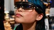 Goldie Chan tries out ODG's new augmented reality glasses.