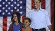 Then-senator Barack Obama and his daughters Sasha,