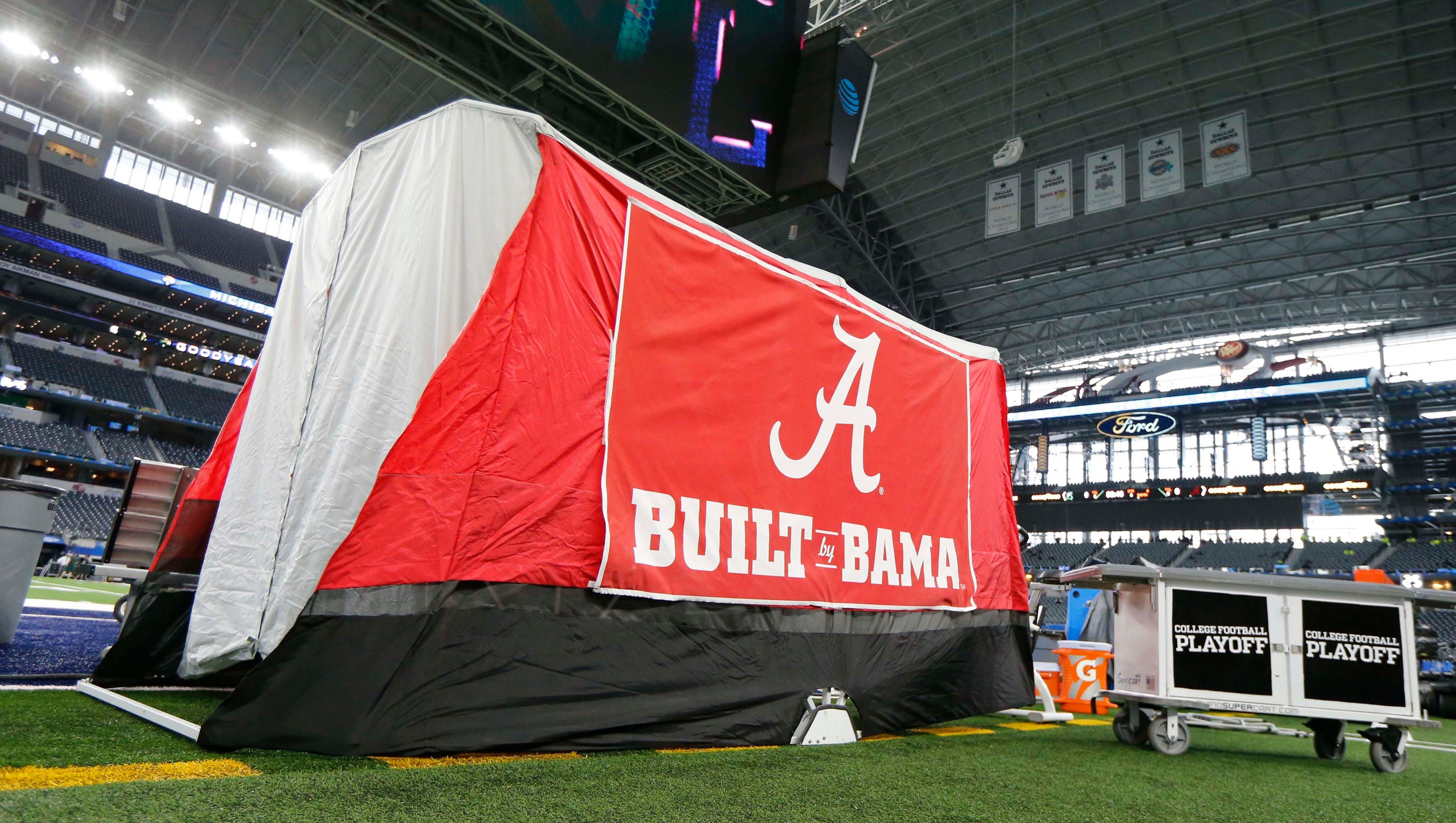 The story behind the tent on Alabama's football sideline