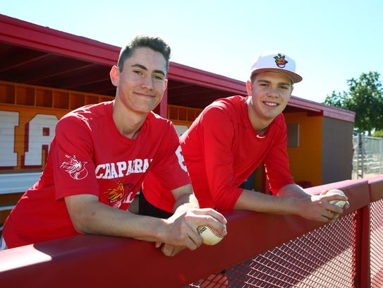 Chaparral High pitchers Casey Candiotti and Ben Kirke
