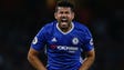Chelsea striker Diego Costa reacts during a match against
