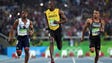 Usain Bolt (JAM) during the men's 100-meter semifinals.