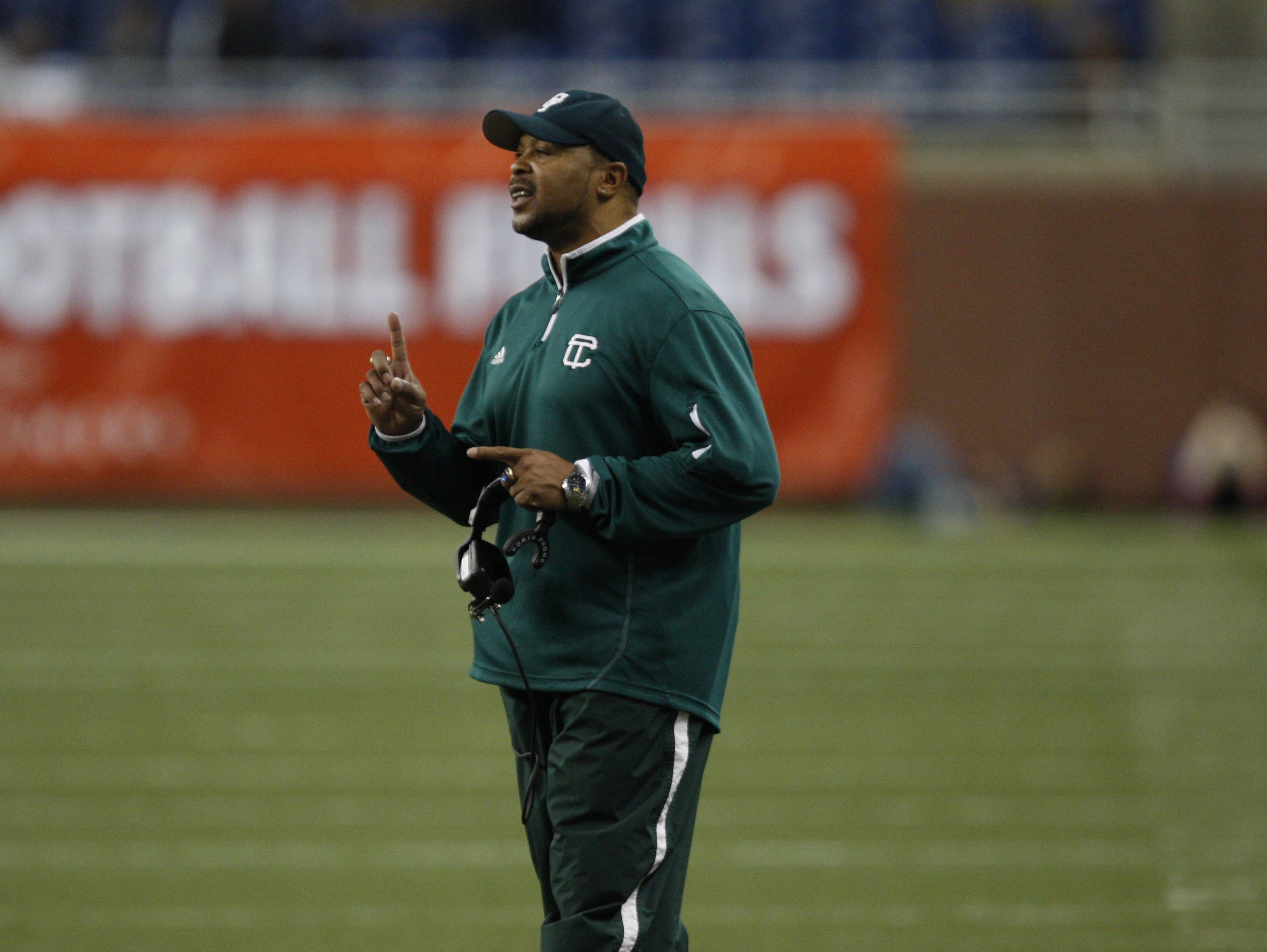Detroit Cass Tech football coach Thomas Wilcher