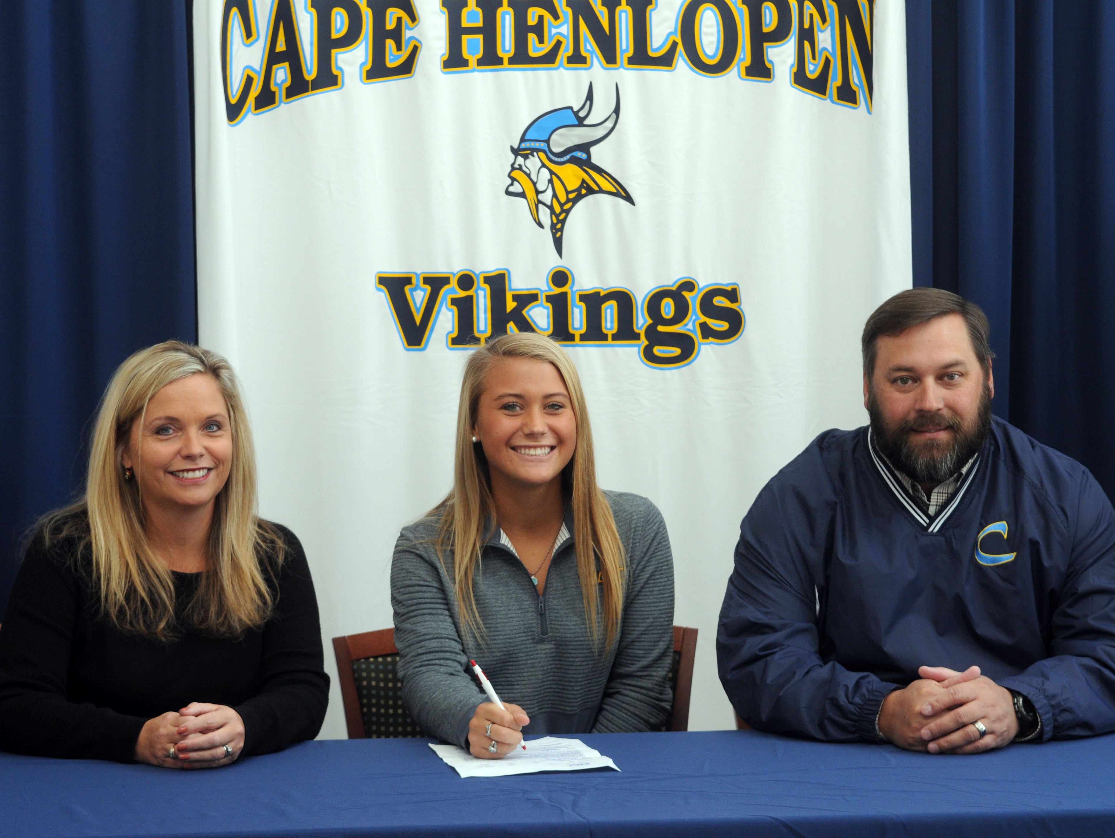 Cape Henlopen's Sydney Ostroski signs her national letter of intent to play field hockey at West Chester University.