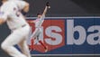 June 22: Phillies right fielder Peter Bourjos jumps