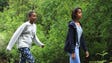 Sasha, left, and Malia Obama, go casual during a visit