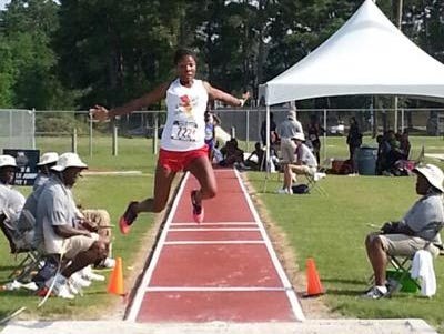 Roberson junior Elyse King is a member of the Asheville Lightning track club.