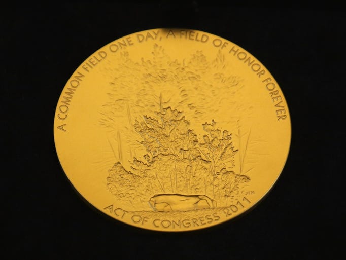 A Congressional Gold Medal honors passengers and crew aboard United Airlines Flight 93 that crashed in Shanksville, Pa.