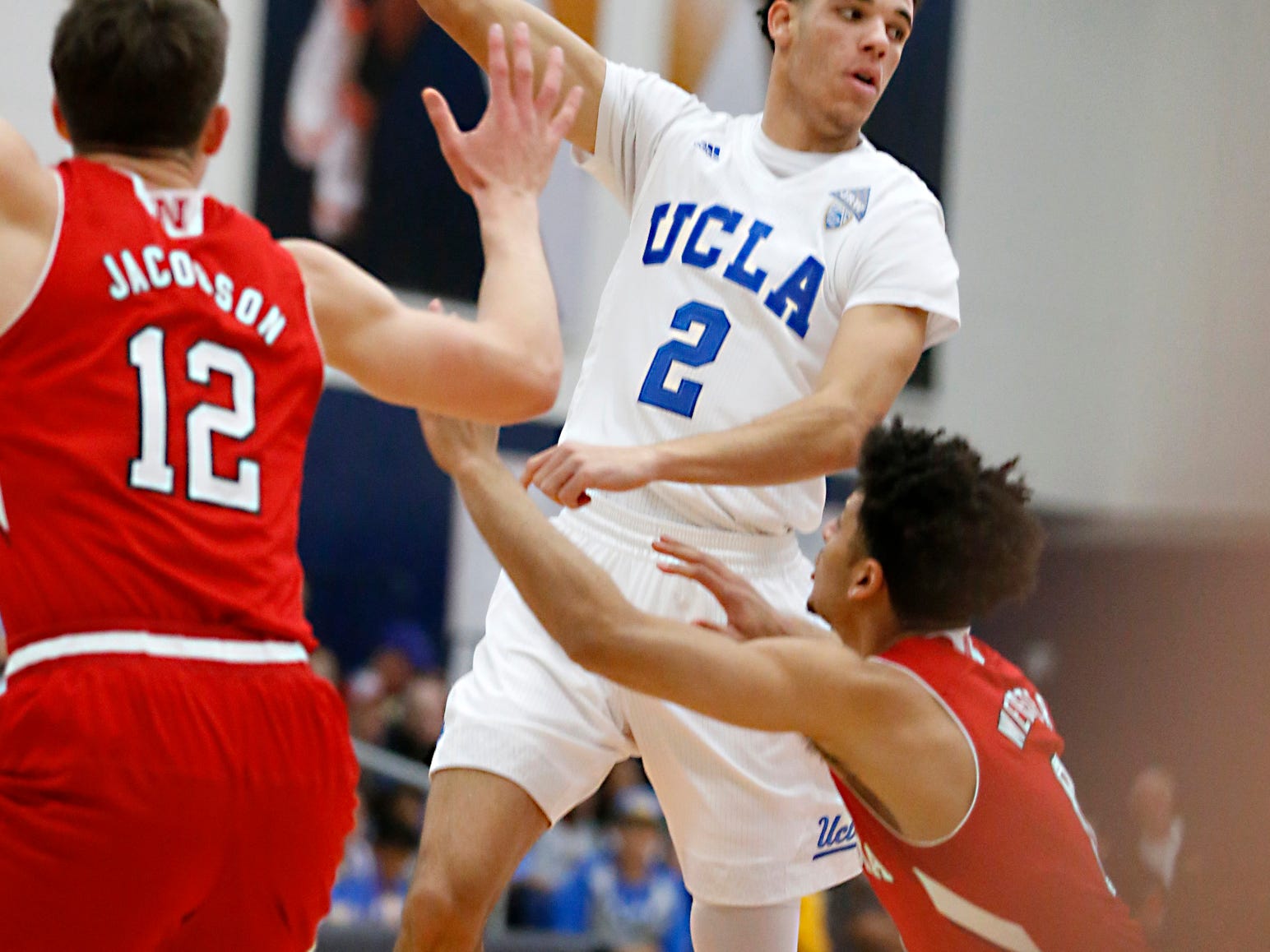 Lonzo Ball (2) has been one of the most impressive freshman in the country. (Photo courtesy of usatoday.com)