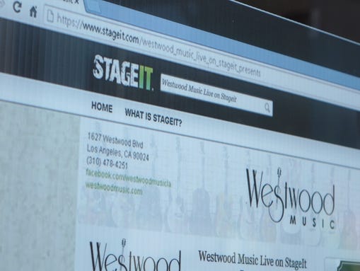 Westwood Music in Los Angeles uses Stageit to put on