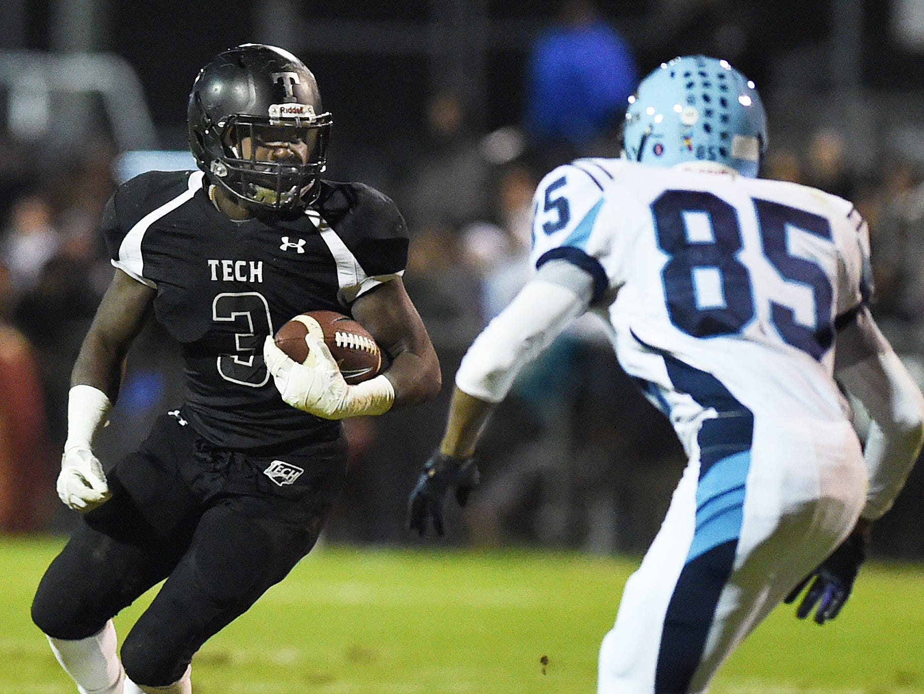 Sussex Tech's Patrick Griffin (3) has rushed for 1,622 yards this season, and the Ravens likely will need a big game from him to win at Middletown.