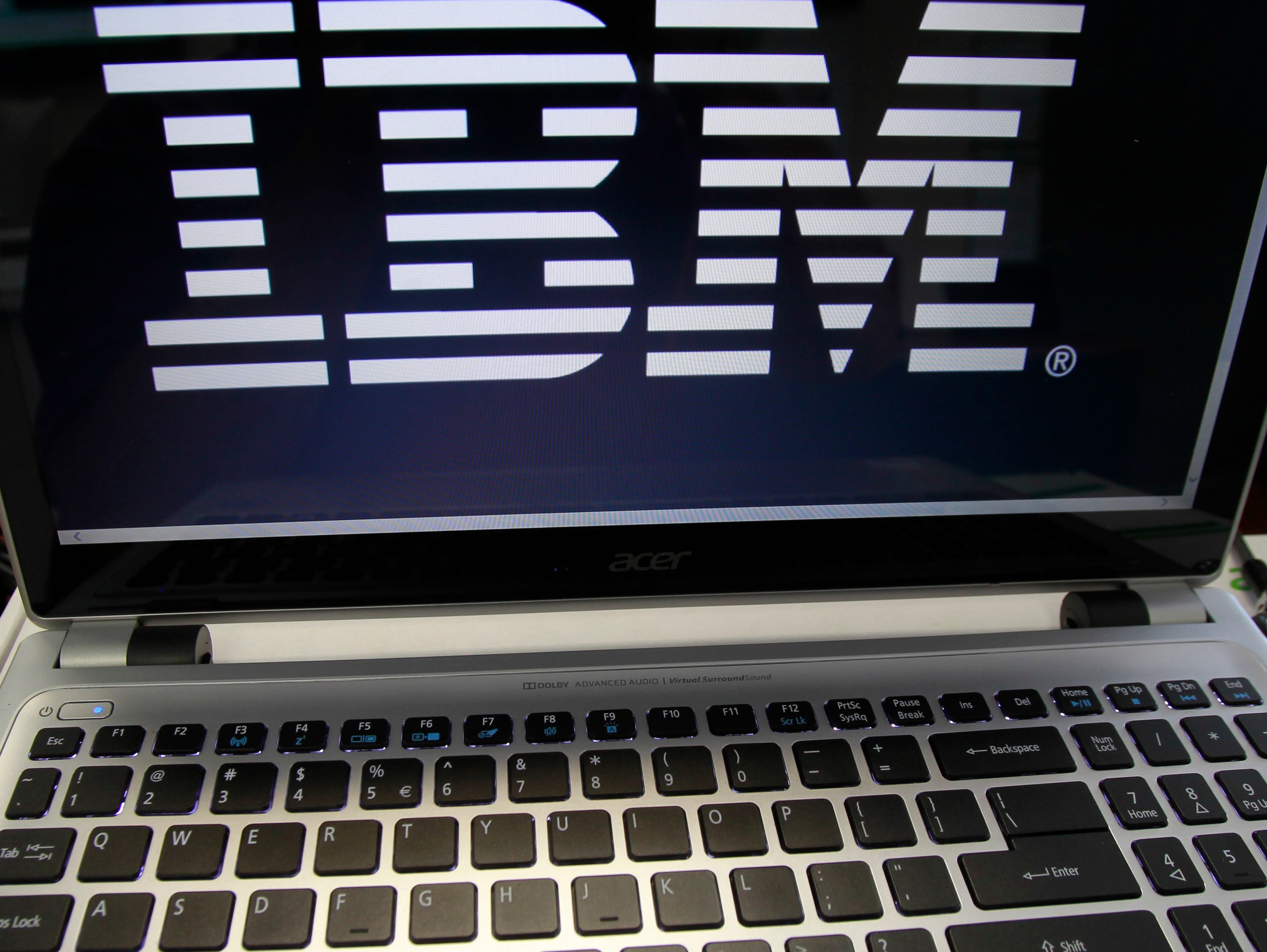 IBM may reported profit on Monday.