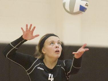 Cora Pietila helped serve Brighton past Hartland in five games Thursday night.