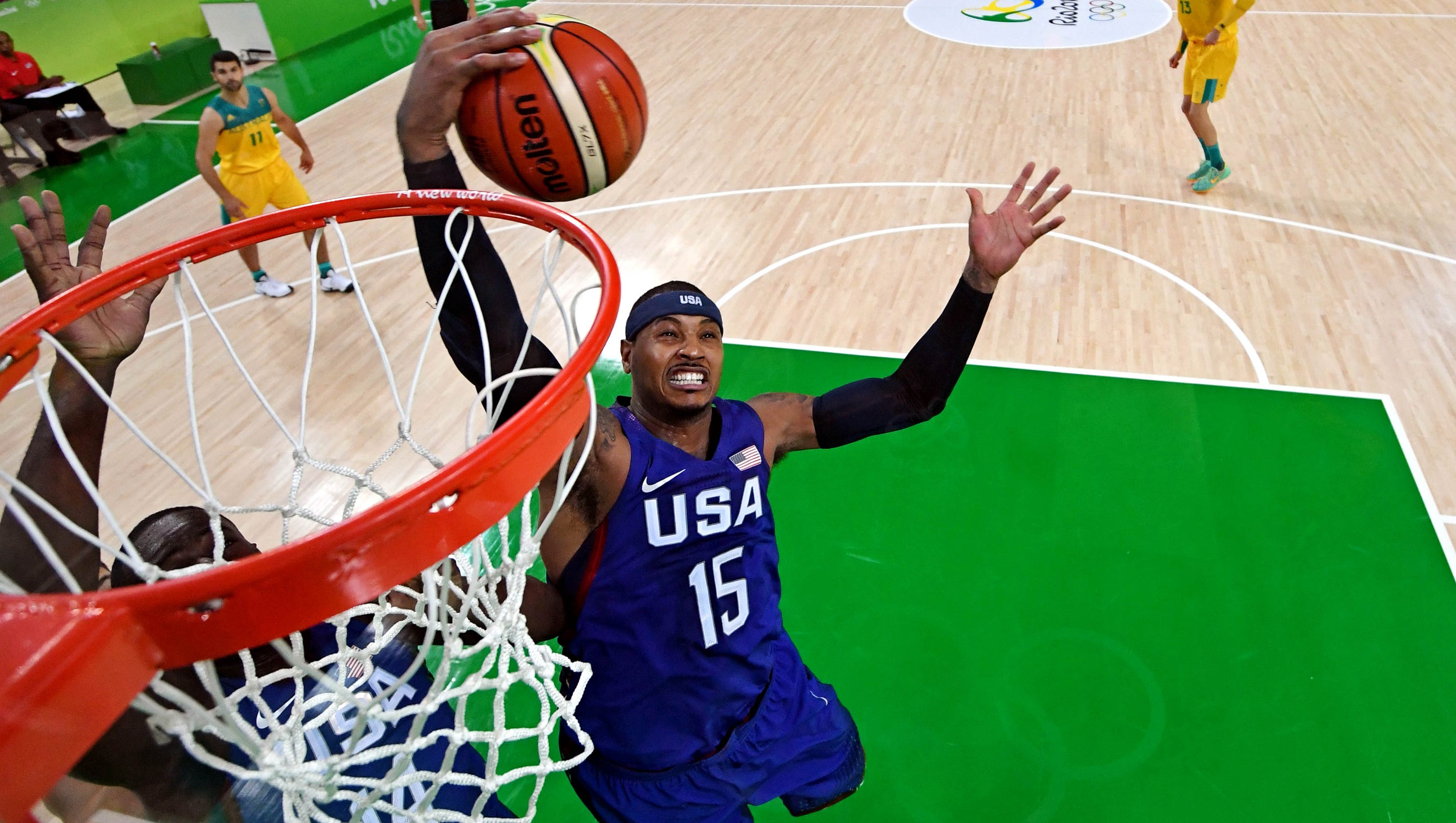 Behind Carmelo Anthony, USA Olympic men's basketball team survives Australia