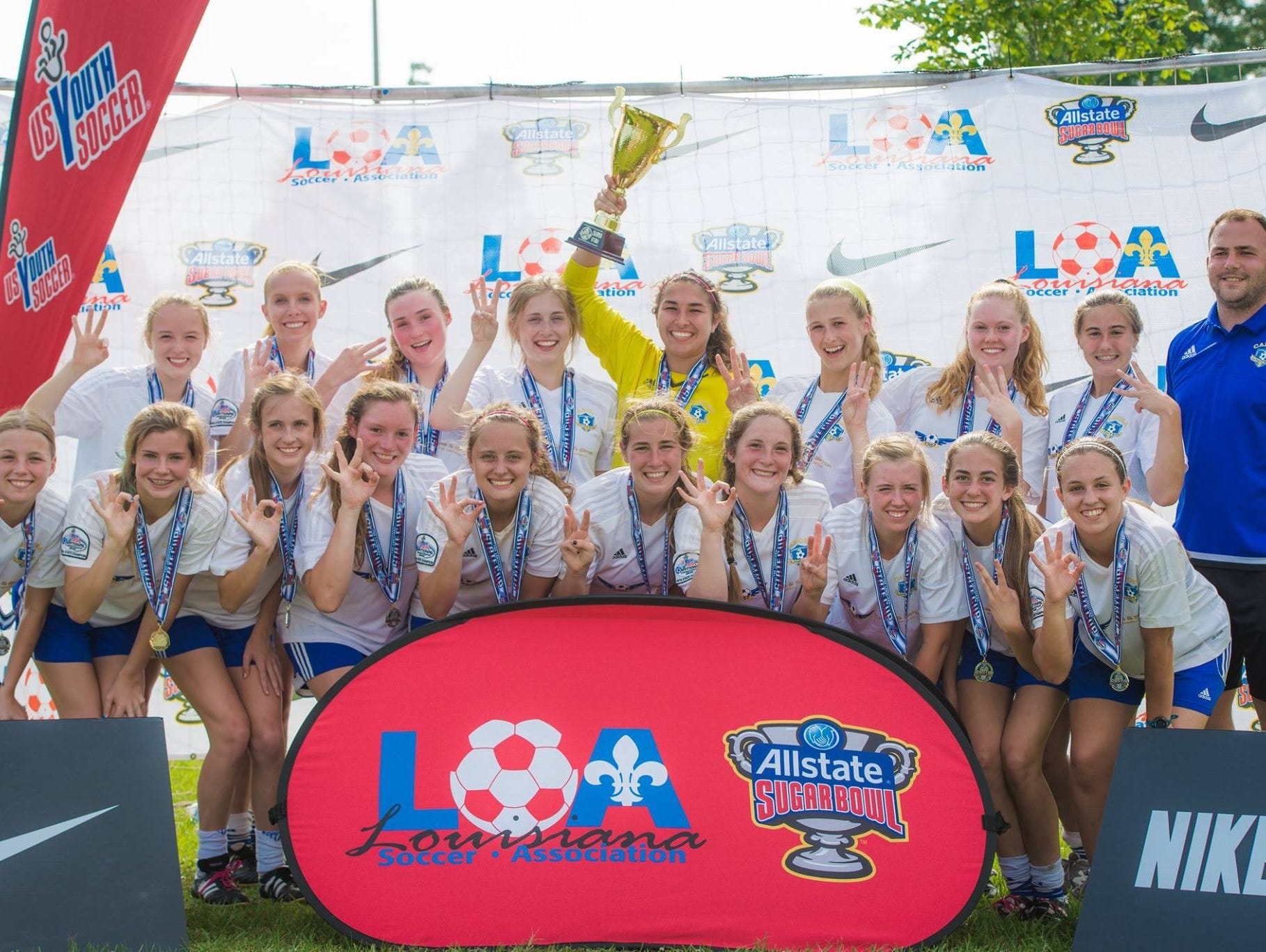The club team that Ally Peters plays for has won three state championships.