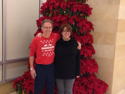 Dan Beck of Hills poses with his sister, Sara Hendrzak,