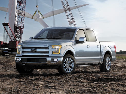 Ford 2015 F-150 switches form steel to  aluminum alloy body, cargo bed, frame. Weight 700 pounds less and Ford says it's harder to dent than steel.
