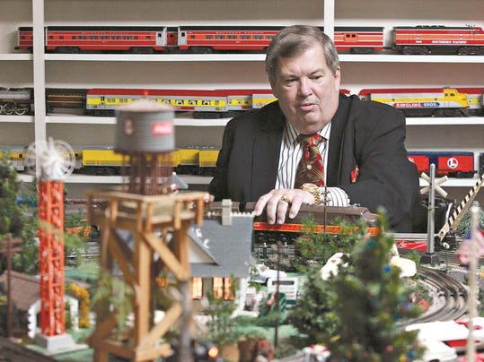 Charles Riles of Vicksburg has collected model trains since he was a 