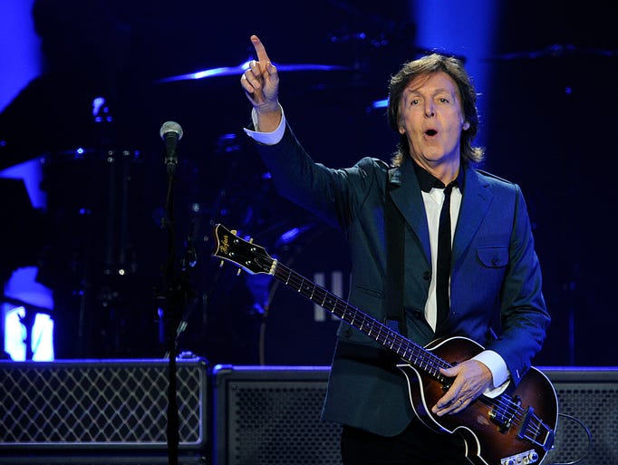 Paul McCartney performs a concert at Bridgestone Arena