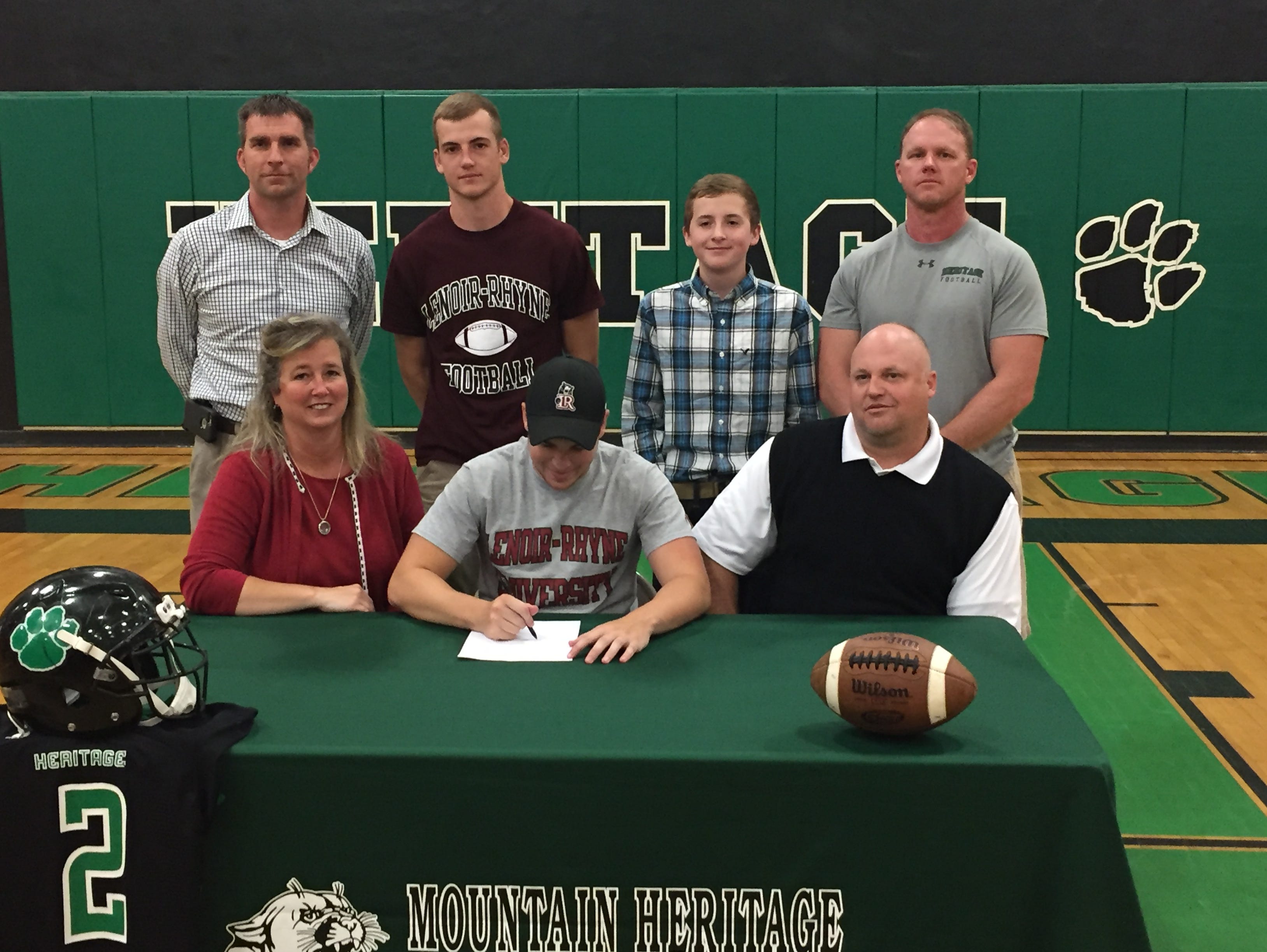 Mountain Heritage senior Britt Burleson has signed to play college football for Lenoir-Rhyne.