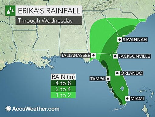 Much of Florida will get soaked by the remnants of