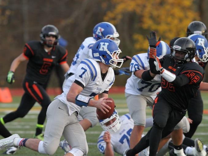 Tuckahoe defeated Haldane to win the Section 1 Class D boys football championship game at Mahopac High School Nov. 8, 2014.