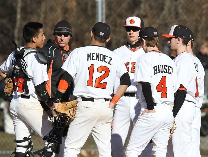Mahopac defeated White Plains 4-3 in a boys baseball game at White Plains High School April 1, 2015.