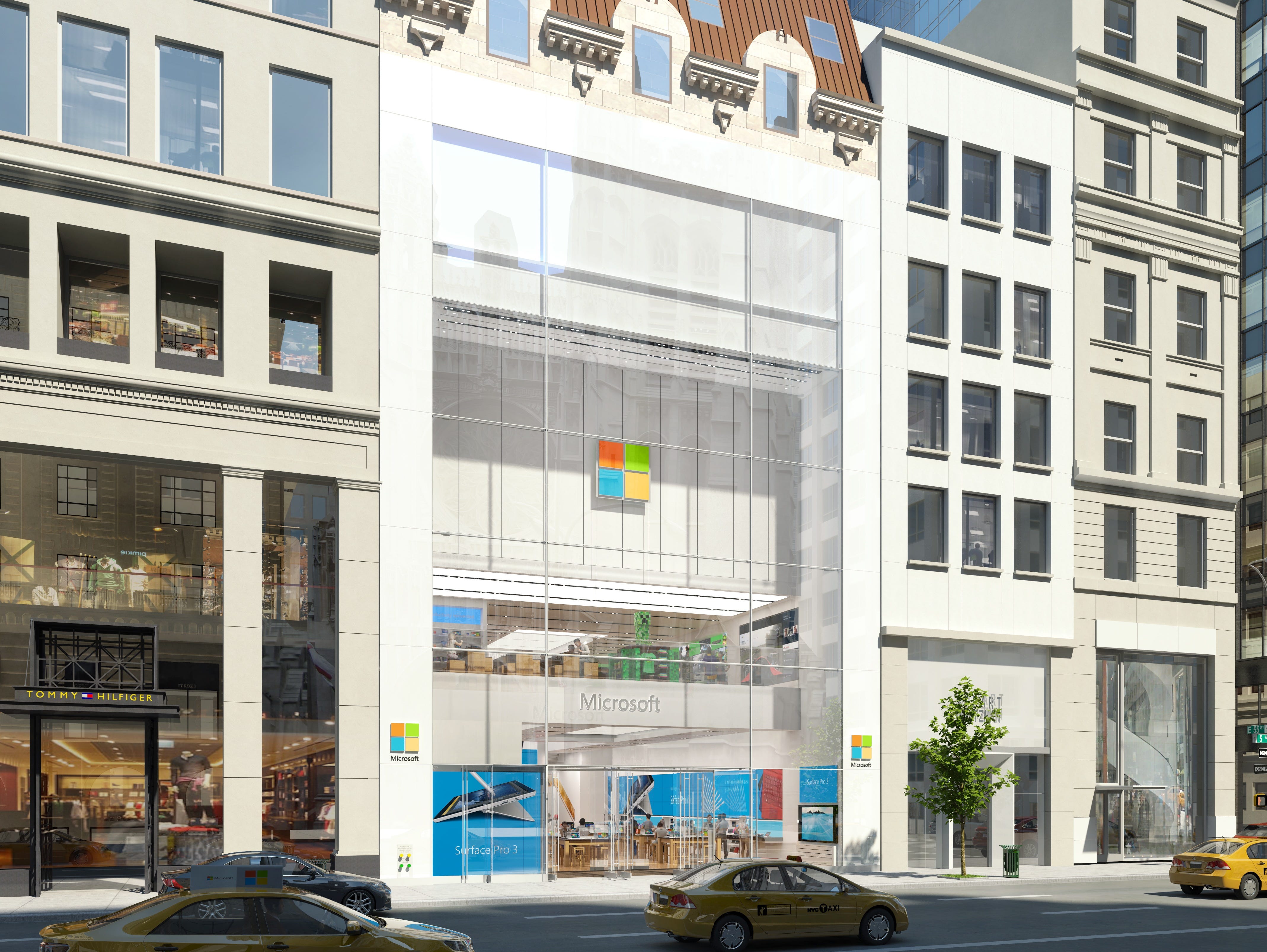 Rendering of Microsoft's new flagship store on Fifth Ave. in New York City