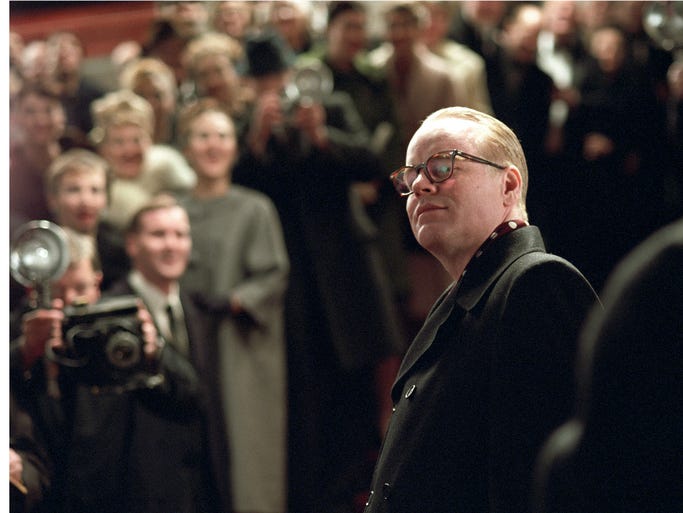 Philip Seymour Hoffman was found dead in his New York City apartment on Feb. 2, 2014. Hoffman is seen here as Truman Capote in "Capote."