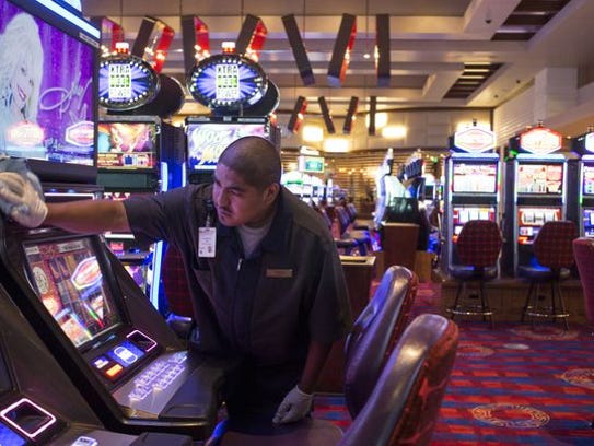 A worker at the Vee Quiva Casino.