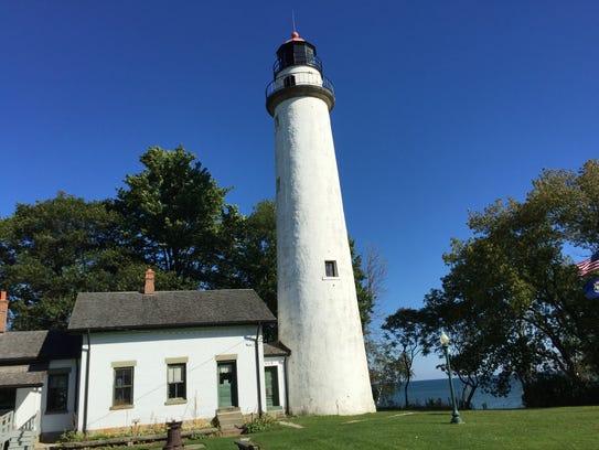Pointe aux Barques lighthouse in Port Hope, Michigan.